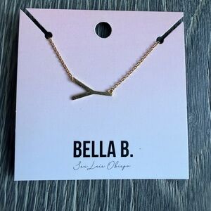 Large Gold Initial Necklace "Y"